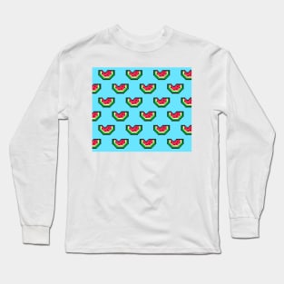 Pixel Watermelon Long Sleeve T-Shirt